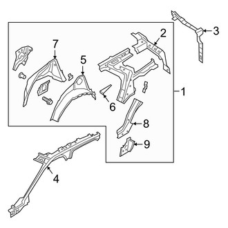 Ford OE - Quarter Panel - Inner Structure