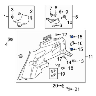 Ford OE - Right Quarter Panel Trim Panel Clip