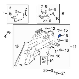Ford OE - Rear Right Interior Quarter Panel Trim Panel Insert