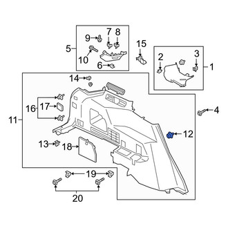 Ford OE - Right Quarter Panel Trim Panel Clip