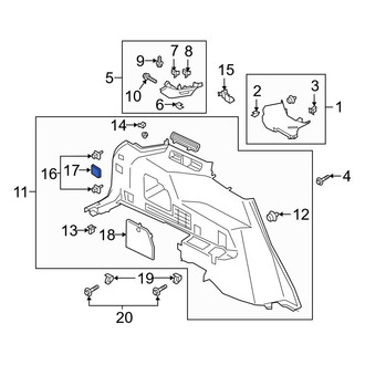 Ford OE - Rear Left Interior Quarter Panel Trim Panel Insert