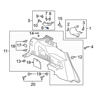 Ford OE - Upper Kick Panel Retainer