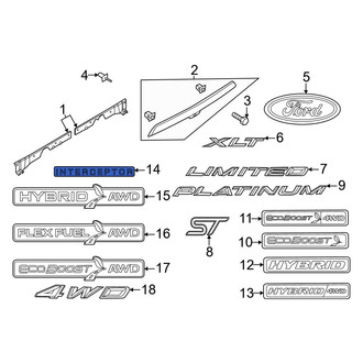 Ford OE - Rear Deck Lid Emblem