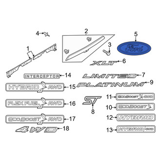Ford OE - Rear Deck Lid Emblem