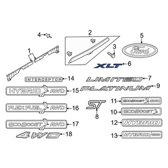 Ford OE - Rear Hatch Emblem