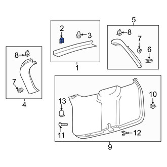 Ford OE - Right Quarter Panel Trim Panel Clip