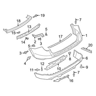 Ford OE - Rear Bumper - Bumper & Components (W/O Trailer Tow), (ST)
