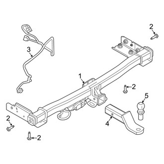 Ford OE - Rear Bumper - Trailer Hitch Components (W/O Trailer Tow, Accessory), (Base)