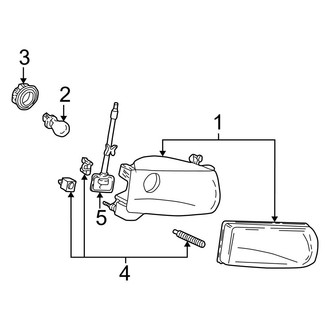 Ford OE - Front Lamps - Headlamp Components