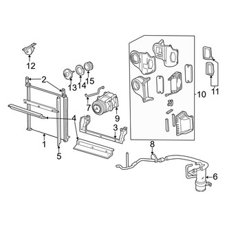 Ford OE - Air Conditioner & Heater - Condenser, Compressor & Lines