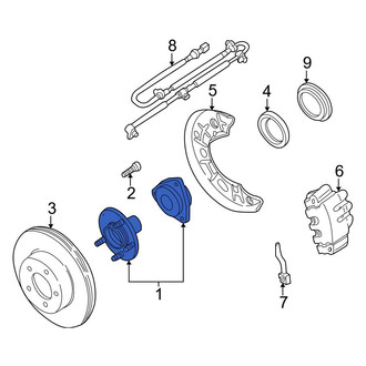 Ford OE - Front Wheel Bearing and Hub Assembly