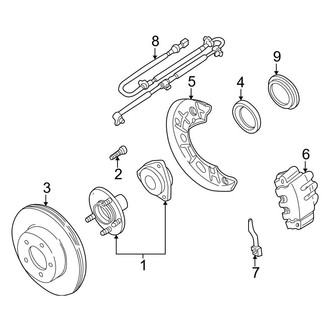 Ford OE - Front Suspension - Brake Components (Eddie Bauer / Limited / Sport / XL Fleet / XLS / XLT 4WD)