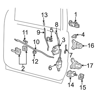 Ford OE - Front Door - Lock & Hardware (Eddie Bauer / Limited / Postal / XL Fleet / XLS / XLT)