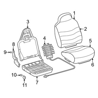 Ford OE - Seats & Tracks - Front Seat Components (40/20/40 Bench, Passenger/Driver)