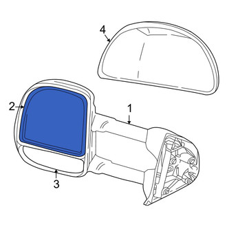 Ford OE - Front Left Upper Door Mirror Glass