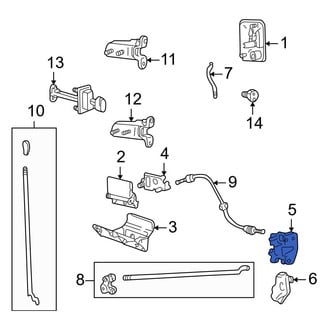 Ford OE - Center Left Door Latch Assembly