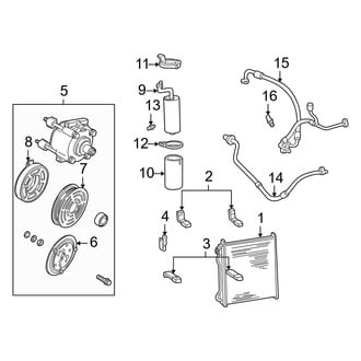 Ford OE - Air Conditioner & Heater - Condenser, Compressor & Lines