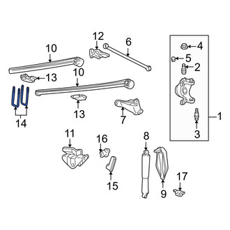 Ford OE - Front Leaf Spring Axle U-Bolt