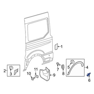 Ford OE - Left Wheel Arch Molding Clip