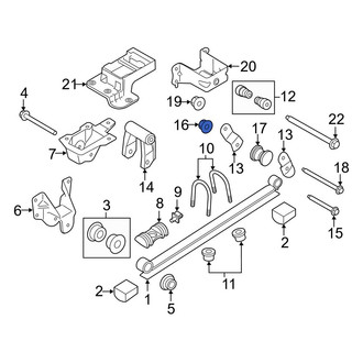 Ford OE - Bumper Face Bar Reinforcement Beam Nut