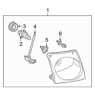 Ford OE - Front Lamps - Headlamp Components