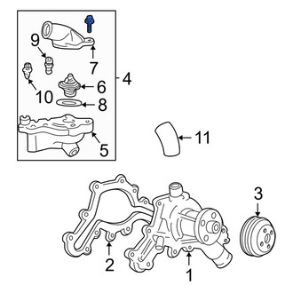 Ford OE - Lower Engine Coolant Thermostat Housing