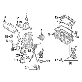 Ford OE - Engine Oil Filter Bypass Adapter Seal