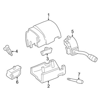 Ford OE - Steering Column - Shroud, Switches & Levers (W/O Tilt Wheel)