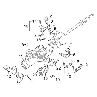 Ford OE - Steering Column - Upper Components (With Tilt Wheel)