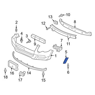 Ford OE - Front Left Wheel Arch Molding