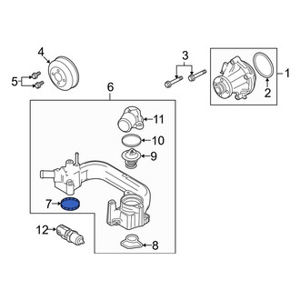 Ford OE - Right Engine Coolant Thermostat Housing Gasket