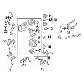 Ford OE - Air Conditioner & Heater - Evaporator & Heater Components (With Dual Zone A/C), (Limited / XLT)