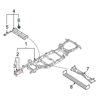 Ford OE - Frame Crossmember Nut