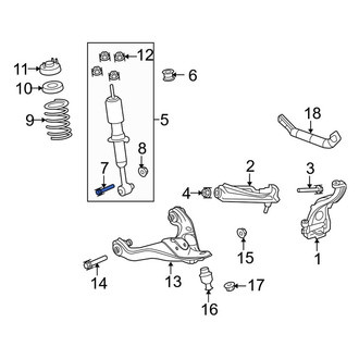 Ford OE - Front Suspension Strut Bolt