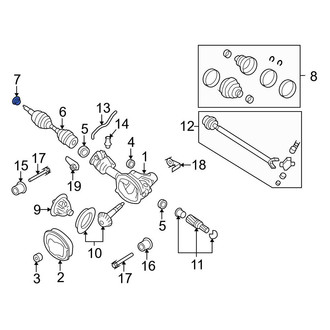 Ford OE - Front Axle Nut