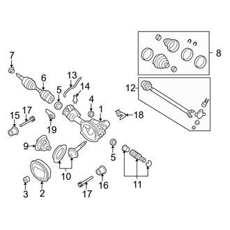 Ford OE - Front Suspension - Carrier & Front Axles (4WD)