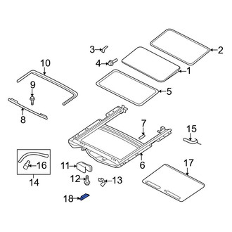 Ford OE - Sunroof Cable Guide