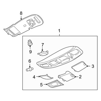 Ford OE - Overhead Console (W/O Sunroof)