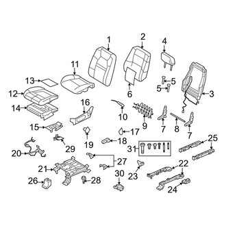 Ford OE - Seats & Tracks - Front Seat Components (Passenger Side)