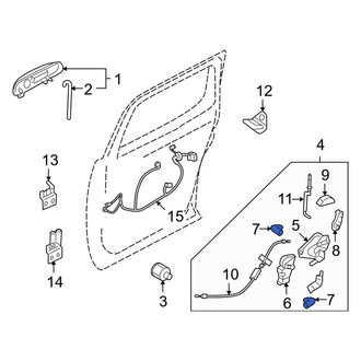 Ford OE - Rear Door Lock Rod Clip
