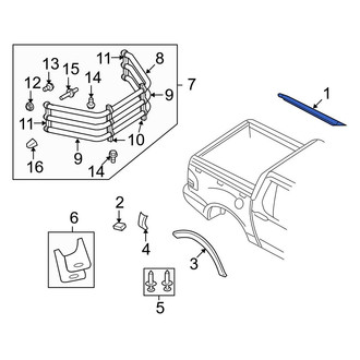 Ford OE - Rear Left Truck Bed Molding