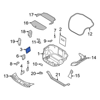 Ford OE - Front Rearward Trunk Floor Access Cover