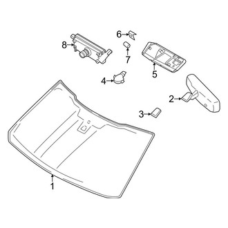 Ford OE - Windshield - Glass