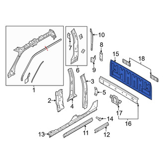 Ford OE - Rear Truck Cab Back Panel