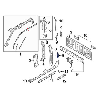 Ford OE - Rear Door Lock Striker Plate