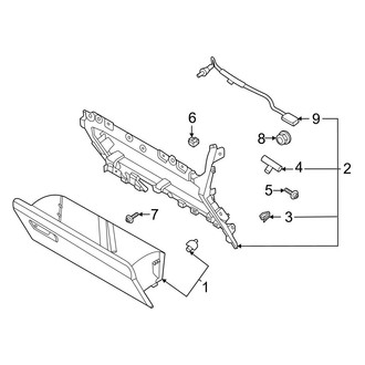 Ford OE - Instrument Panel - Glove Box (15" Display, Lower)