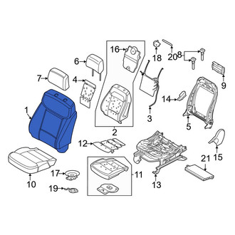 Ford OE - Front Left Seat Back Cushion Cover