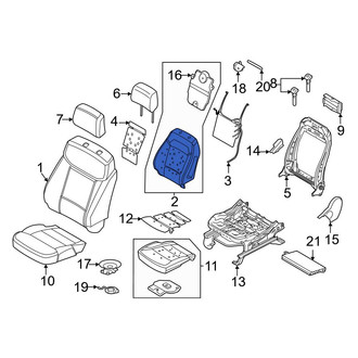 Ford OE - Front Left Seat Back Cushion