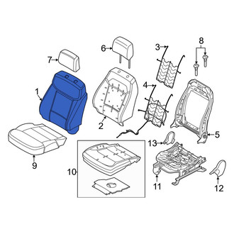 Ford OE - Front Left Seat Back Cushion Cover