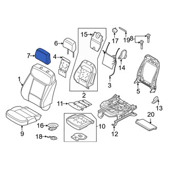Ford OE - Front Left Headrest Cover